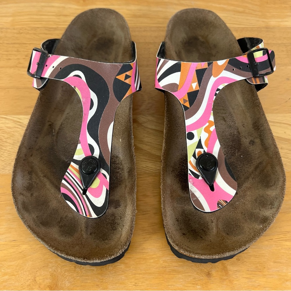 Papillio By Birkenstock Women's Gizeh T Strap Multicolor Size 38 (7-7.5)